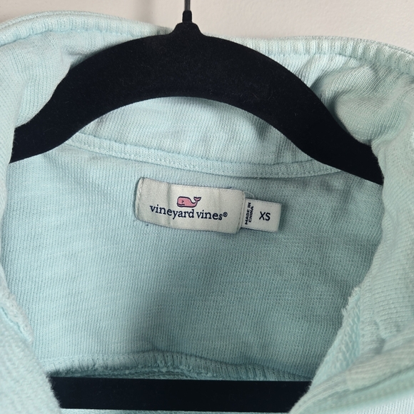 Vineyard Vines Blue Quarter-Zip Sweatshirt Casual Fit - Picture 4 of 8